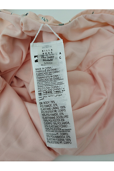 BILLABONG Růžové květinové jednodílné plavky s páskem Velikost US S | BILLABONG | obrázek 7