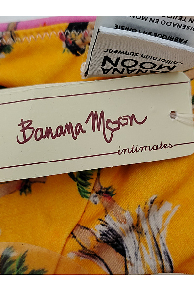 Banana Moon Dámské spodní díl plavek bikiny žluté havajský vzor na zavazování Velikost M | Banana Moon | obrázek 6