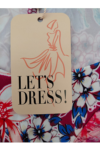 Let's Dress Barevné květované šaty do áčka letní midi Velikost DE 42 | Let's Dress | obrázek 5
