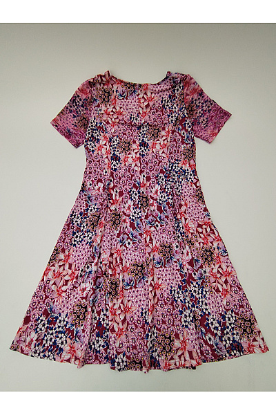 Let's Dress Barevné květované šaty do áčka letní midi Velikost DE 42 | Let's Dress | obrázek 7