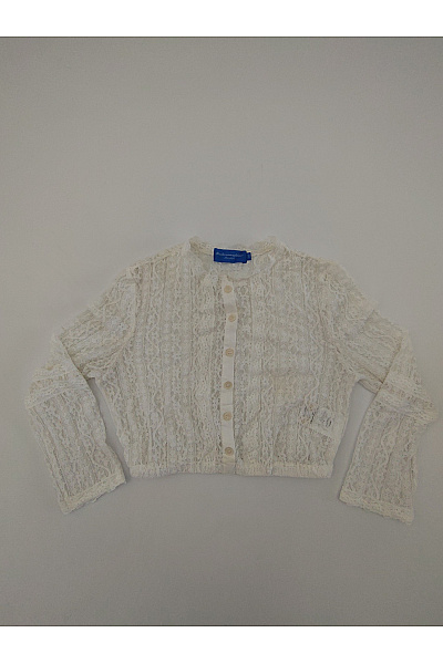 Trachtenmanufaktur Bílá Krajková Crop Košile S Knoflíčky Vel. DE 34