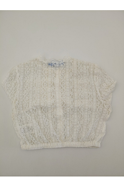 Trachtenmanufaktur Bílá krajková crop košile s knoflíčky Vel. DE 34 | Trachtenmanufaktur | obrázek 6