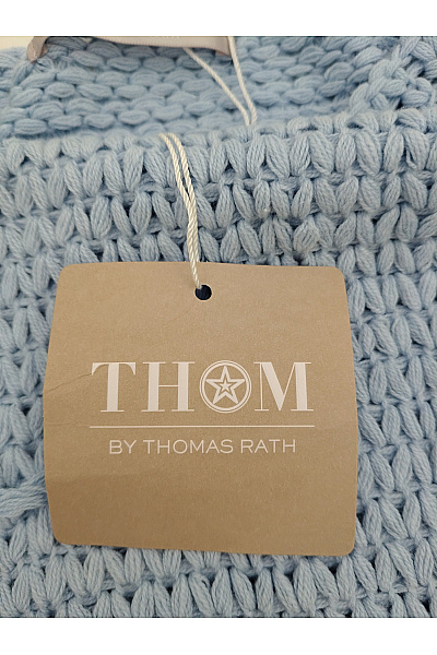 THOM By Thomas Rath Dámský modrý bavlněný pulovr hrubě pletený oversized Vel. DE 38 | THOM By Thomas Rath | obrázek 6