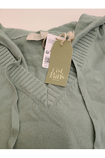 C'est tout Dámský khaki pletený komplet oversized volný smart casual Velikost DE 42 | C'est tout | obrázek 4