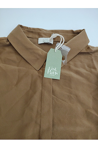C'est tout Dámský khaki komplet palazzo kalhoty a košile oversized smart casual Velikost DE 44 | C'est tout | obrázek 5