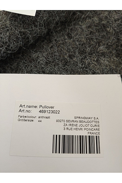 Jana Ina Šedý dámský pulovr se stojáčkem oversized Velikost EU 44 | Jana Ina | obrázek 5