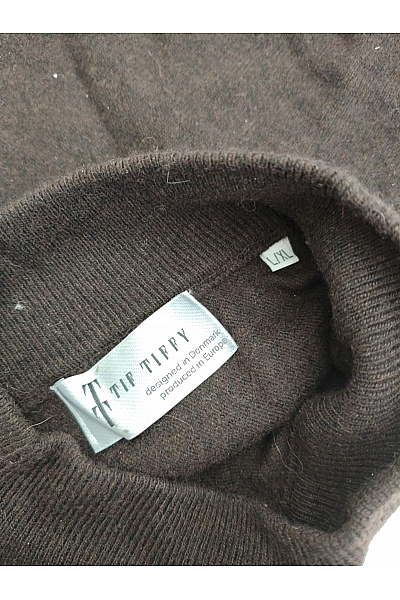 Tif Tiffy Hnědý dámský pulovr se stojáčkem oversized Velikost L/XL | Tif Tiffy | obrázek 7