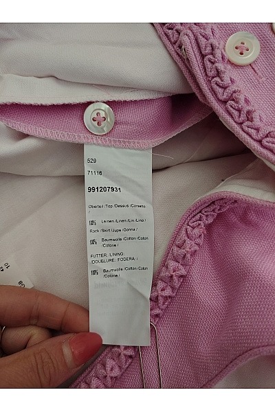 Hammerschmid Růžové bavlněné dirndl šaty midi květované Velikost DE 36 | Hammerschmid | obrázek 7