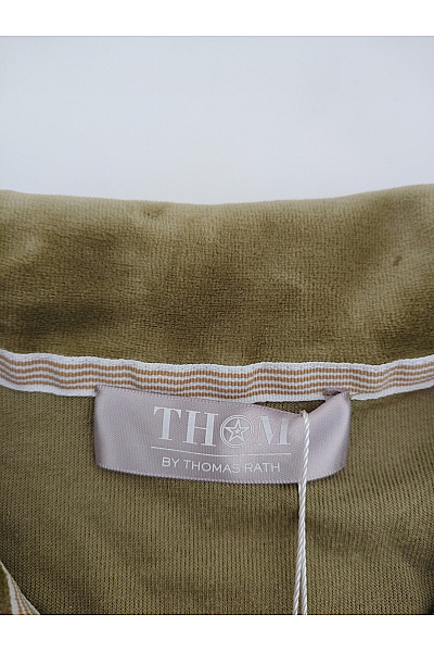 THOM By Thomas Rath Pánské khaki polo tričko s krátkým rukávem bavlněné Velikost DE 48 | THOM By Thomas Rath | obrázek 4