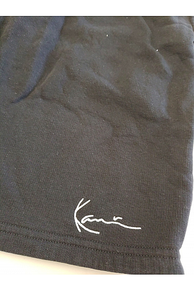 KARL KANI Pánské černé bavlněné teplákové kraťasy s kapsami Velikost L | KARL  KANI | obrázek 4