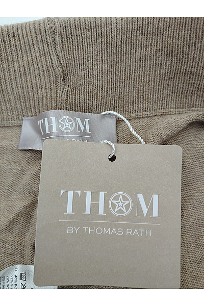 THOM By Thomas Rath Béžové pletené široké kalhoty s vysokým pasem Vel. DE 42 | THOM By Thomas Rath | obrázek 5