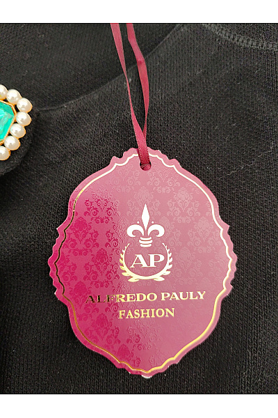 Alfredo Pauly Černý elegantní propínací kardigan s ozdobnými knoflíky Velikost EU 36 | Alfredo Pauly | obrázek 9