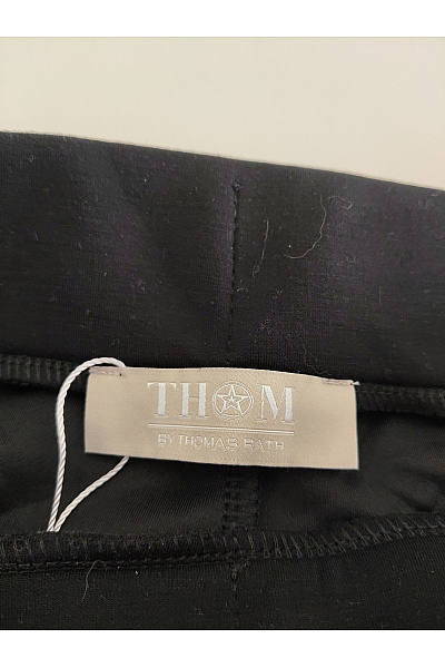THOM By Thomas Rath Černé široké kalhoty s lampasem Velikost DE 23 | THOM By Thomas Rath | obrázek 4