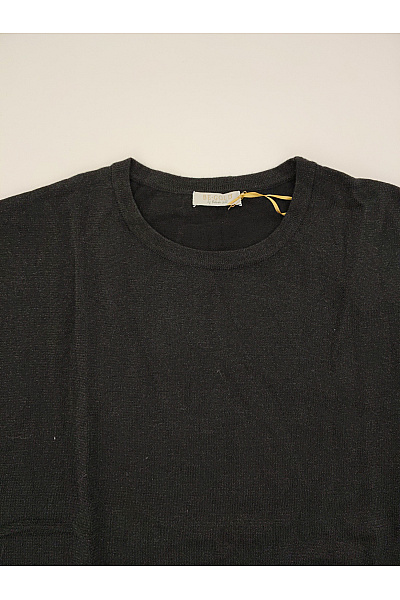 Belinda Gold Černé dámské tričko s dlouhým rukávem basic oversize Vel. DE 42 | Belinda Gold | obrázek 4