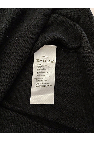 Belinda Gold Černé dámské tričko s dlouhým rukávem basic oversize Vel. DE 42 | Belinda Gold | obrázek 6