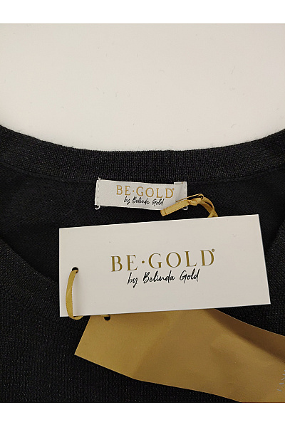 Belinda Gold Černé dámské tričko s dlouhým rukávem basic oversize Vel. DE 42 | Belinda Gold | obrázek 7