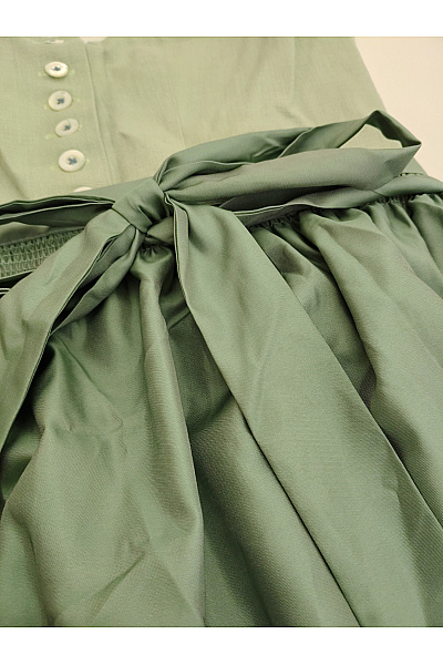 Hammerschmid Bavlněné dirndl šaty midi khaki Velikost DE 40 | Hammerschmid | obrázek 4