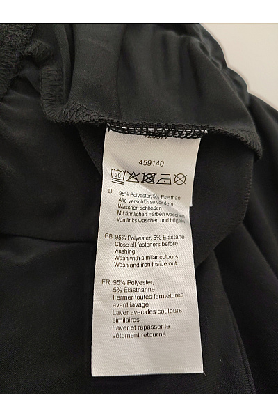 COUTURE LINE Černé široké kalhoty s kapsami a pružným pasem Velikost EU 40 | COUTURE LINE | obrázek 4