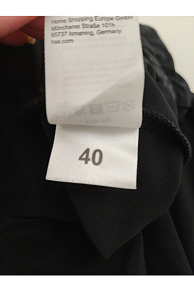 COUTURE LINE Černé široké kalhoty s kapsami a pružným pasem Velikost EU 40 | COUTURE LINE | obrázek 5