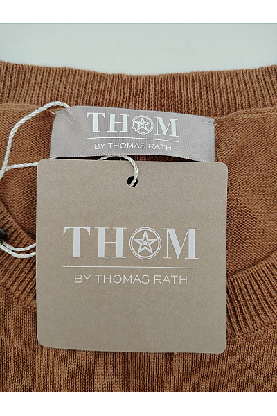 THOM By Thomas Rath Dámský hnědý bavlněný pulovr basic Vel. DE 34 | THOM By Thomas Rath | obrázek 6