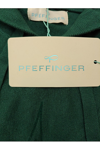 PFEFFINGER Zelený pletený pulovr s kapucí a perličkami Vel. EU 36 | PFEFFINGER | obrázek 5