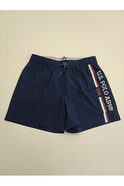 U.S.POLO ASSN. Modré Koupací Kraťasy S Potiskem Vel. US M