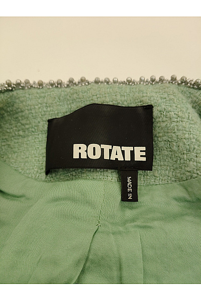 Vlněné khaki sako bez límce crop střih Vel. 42 | Unimoda | obrázek 9