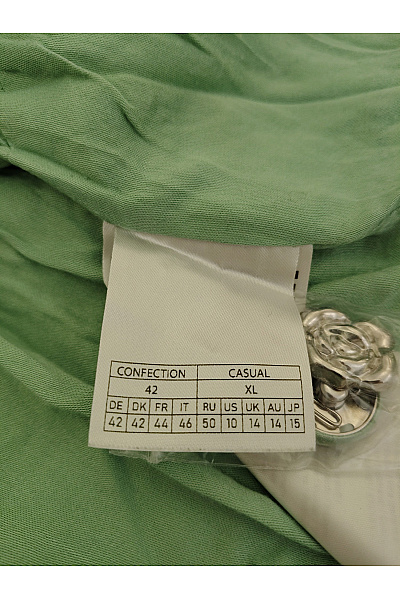 Vlněné khaki sako bez límce crop střih Vel. 42 | Unimoda | obrázek 10