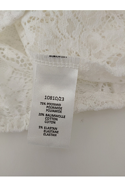 Stockerpoint Bílá krajková crop halenka s dlouhým rukávem Vel. DE 34 | Stockerpoint | obrázek 4