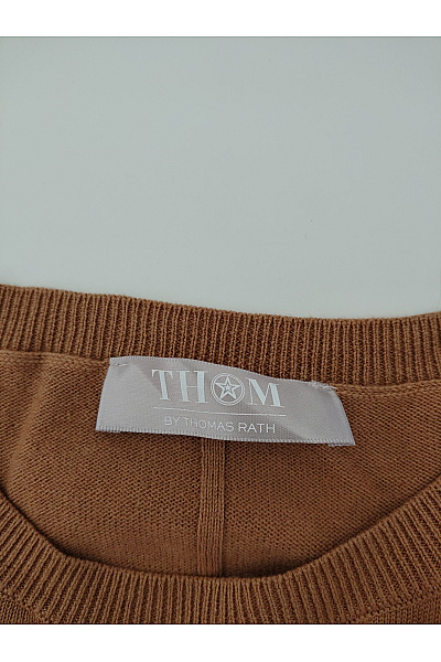 THOM By Thomas Rath Hnědý bavlněný pulovr basic Vel. IT 46 | THOM By Thomas Rath | obrázek 7