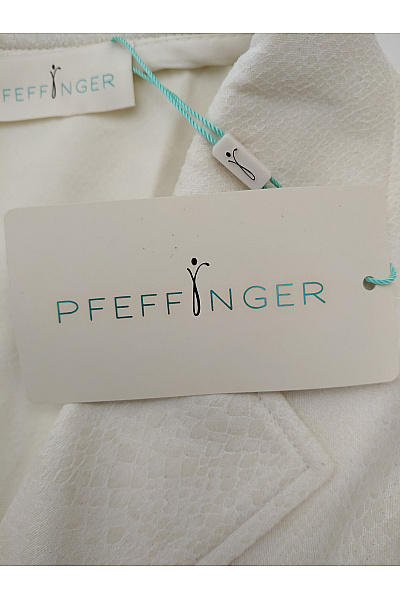 PFEFFINGER Bílé vypasované blejzr sako na běžné nošení Vel. DE 42 | PFEFFINGER | obrázek 5