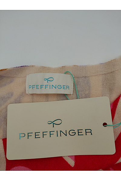 PFEFFINGER Béžový vzorovaný pulovr s lodičkovým výstřihem Vel. DE 40 | PFEFFINGER | obrázek 3