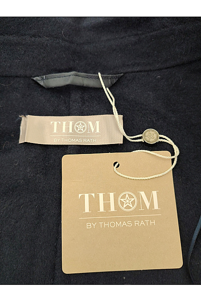 THOM By Thomas Rath Černý vlněný kabát klasický podzimní Vel. DE 42 | THOM By Thomas Rath | obrázek 5