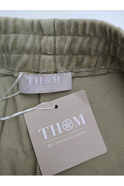 THOM By Thomas Rath Dámské khaki bavlněné tepláky široké s kapsami Vel. DE 42 | THOM By Thomas Rath | obrázek 3