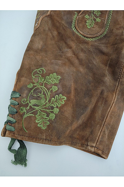 Wiesnkonig Pánské kožené kraťasy s kšandami vintage Vel. DE 48 | Wiesnkonig | obrázek 3