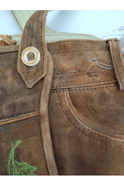 Wiesnkonig Pánské kožené kraťasy s kšandami vintage Vel. DE 48 | Wiesnkonig | obrázek 5