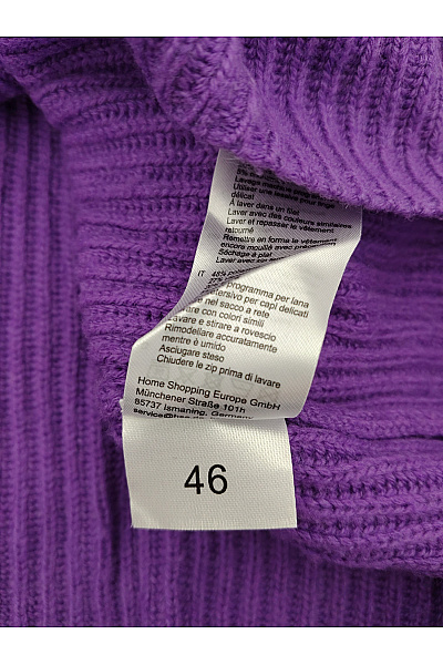 Marcel by Ostertag Fialový pletený dámský pulovr se stojáčkem na zip Velikost IT 46 | Marcel by Marcel Ostertag | obrázek 9
