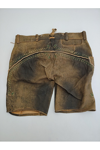 Trachten Deiser Pánské kožené kraťasy vintage retro hnědé Vel. DE 50 | Trachten Deiser | obrázek 5