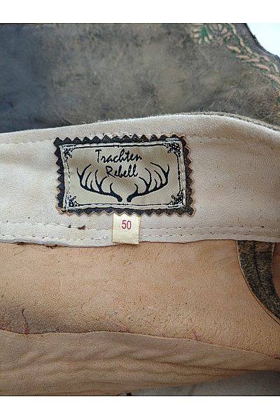 Trachten Deiser Pánské kožené kraťasy vintage retro hnědé Vel. DE 50 | Trachten Deiser | obrázek 6