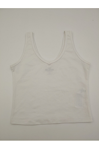 Hollister Bílé žebrované tílko crop top basic Velikost M | Hollister | obrázek 2