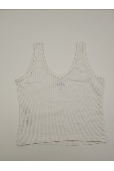 Hollister Bílé žebrované tílko crop top basic Velikost M | Hollister | obrázek 3
