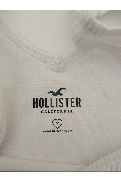 Hollister Bílé žebrované tílko crop top basic Velikost M | Hollister | obrázek 5