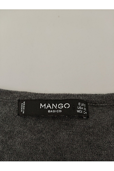 MANGO Šedé úpletové šaty s dlouhým rukávem Vel. EU S | MANGO | obrázek 5