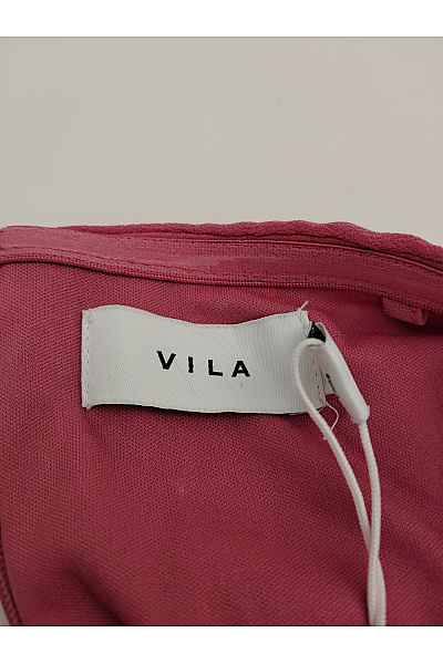 VILA Růžové maxi šaty bez rukávů s odhalenými rameny Velikost EU 34 | VILA | obrázek 3