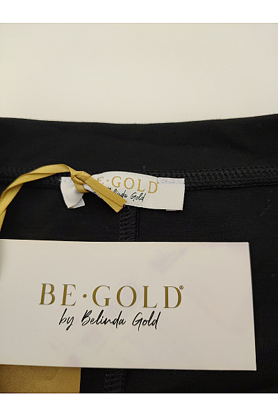 Belinda Gold Černé midi šaty s krátkým rukávem do áčka Vel. DE 34 | Belinda Gold | obrázek 5