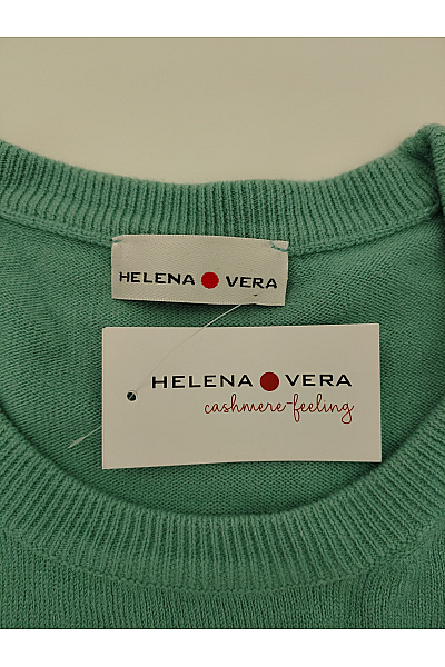 HELENA VERA Zelené dámské basic tričko s krátkým rukávem a kulatým výstřihem Velikost EU 44 | HELENA VERA | obrázek 6