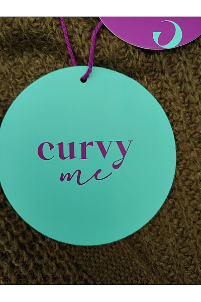 curvy me Dámský khaki kardigan pletený oversized s balonovými rukávy Velikost DE 44 | curvy me | obrázek 5