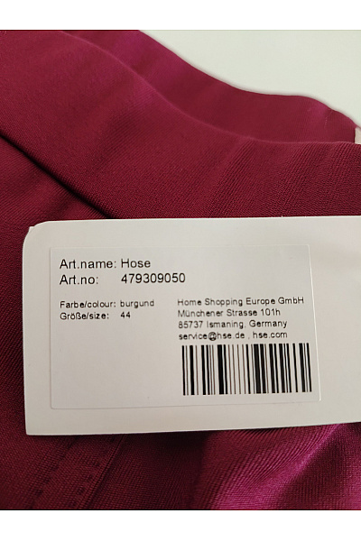 HELENA VERA Dámské červené rovné kalhoty s kapsami Vel. DE 44 | HELENA VERA | obrázek 5