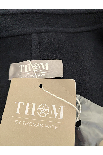 THOM By Thomas Rath Černý vlněný krátký kabát elegantní klasický Vel. DE 34 | THOM By Thomas Rath | obrázek 5