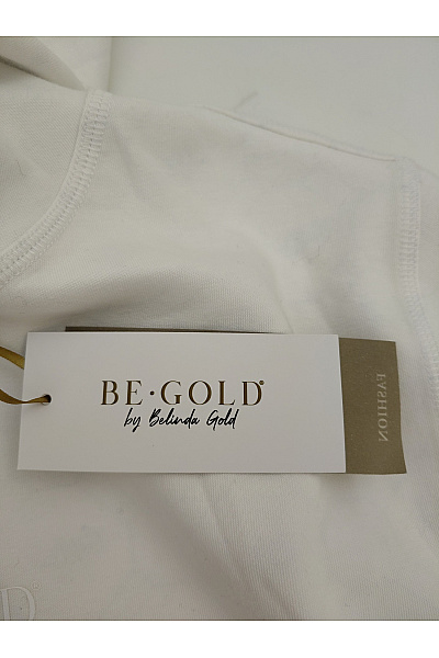 Belinda Gold Bílá dámská mikina s kapucí přes hlavu Vel. DE 34 | Belinda Gold | obrázek 7